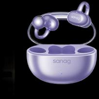 SANAG S6S Nova Open-Ear Clip Bluetooth Headset violetinė