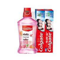 Colgate Vibrant Fruit Mouthwash & High Calcium Toothpaste Set