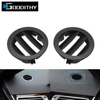 Left Right Dashboard Air Conditioning AC Vent Grille Small Round Panel Cover For Benz E Class W212 2009-2015 E200 E300 E350 Black One Pair