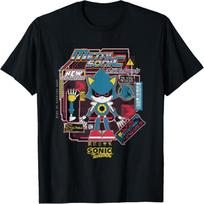 Sonicas Ežys Metalinis Sonicas Vintažinis Kanji Plakatas Marškinėliai S juoda