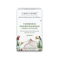 Samaara Chai Vedic Tea | Turmeric Ashwagandha Herbal Infusion | 20 Tea Bags | Pack of 1