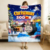 Animacinis T Tomas ir jo draugai pledas Minkštas ir draugiškas odai, skirtas sofai, lovai, snausimui, lovatiesė, visų sezonų antklodė 75x90cm