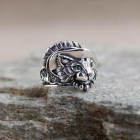 Best Sell Exaggerated Wearing Hat Cat Animal Design Retro Thai Silver Unisex Party Ring Jewelry For Women Man Birthday Gifts resizable