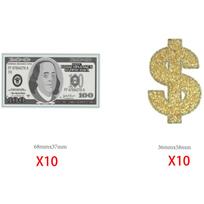 20 Pack 100 Dollar Bill Cupcake Toppers Dollar Sign Cupcake Toppers Money Theme Decorations for Anniversary Wedding Birthday