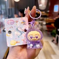 Oil Cartoon Labu Mobile Phone Case Bead Chain Beaded Keychain Doll Schoolbag Quicksand Bottle Small Pendant Gift Bubu