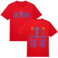 Neon Tour Tee Luke Combs Tour Shirt 2026 T Shirts Two Sided Cotton Shirt Unisex Music Fan Gift High Street Comfortable Clothing XS raudona