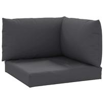 3 Piece Pallet Cushion Set Anthracite Oxford Fabric