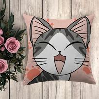 Anime pagalvė Katė Chi'S Sweet Home Dekoratyviniai pagalvių užvalkalai Sofai Automobilio dekoravimui Pagalvių dėklai Pagalvių užvalkalai 50X50 Pagalvės užvalkalas Peach skin 18*18(CM)-1Pcs