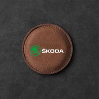BAVK9 Car Water Cup Pads Non-slip Bottle Holder Coasters Auto Interior Anti-skid Mat for Skoda VII Rapid S Octavia Superb Kodiaq Fabia (as the picture,1PCS)