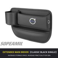 blz4 Car Leather Seat Gap Crevice Water Cup Holder Storage Box For Volvo XC40 XC60 XC70 XC90 C30 C70 S40 S60 S80 S90 V40 V50 V70 EX40