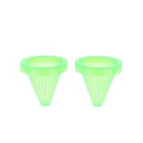 2Pcs Plastic Conical Cup Basket Feeder Fish Feeding Aquarium Feeder With Suctions For Aquarium Nematode Live Blood Worms žalia