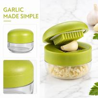 Manual Mini Garlic Chopper Handheld Garlic Press and Crusher with Stainless Steel Blades for Home Kitchen Use one size yellow