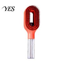 Flexible Bristle Comb 2-In-1 Spray Hair Brush, Frizz Static Control Detangling Flyaway Brush Men Women Misting for Dry, & Tangled Styling Tool oranžinė