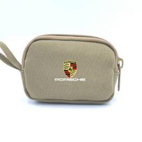 AGS4   Car Key Case Keychain Mini Storage Key Bag Earphone USB Zipper Bag For Porsche Boxster Cayman Cayenne 911 Macan Panamera Sricker