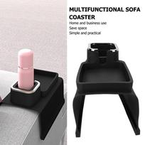 Rectangle Sofa Armrest Cup Holder Sofa Beverage Support  Bedside Armrest Beverage Placement juoda