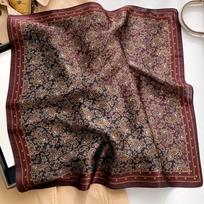100% gryno šilko kvadratinė skara Vintažinė paislio rašto bandana Kaklaskarė Plaukų skara Galvos apdangalas Kišeninė skarelė Prabangi kaklaraiščio tipo rankinė moterims Dovana 53x53cm