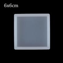Cup Mad Fluid Arts Pendant Agate Square Jewelry Making Mould Epoxy Resin Casting Molds Coaster Mold 6x6cm