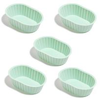 Oval Cupcake Baking Molds Food-Grade Baking Cups Baking Tray Baking Molds  Kitchen Gadgets žalia