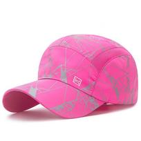 Summer Full Print Quick Drying Baseball Caps For Men Women New Sports Sunhat Mesh Sunscreen Cap Outdoor Cycling Fishing Hats rožinė raudona spalva