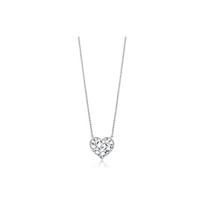 TIFFANY &CO. Paloma Picasso series olive leaf heart-shaped pendant sterling silver necklace women's silver 30143159-Silver F