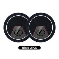PYKDF1 For Lexus Car Coasters Water Cup Slots Non-Slip Mat Waterproof Cup Pad