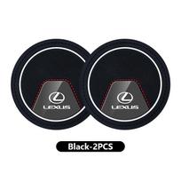 ORAWL1 2Pcs Car Coaster Water Cup Bottle Holder Anti-slip Pad Mat Silica Gel For Lexus IS350 ES350 IS250 IS460 IS220h IS300 LX570