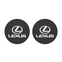 BRWYM1 2Pcs Car Suede Coaster Anti-Slip Water Cup Pad Accessories For Lexus F SPORT LBX NX RX 350h 450h ES UX 300e GS GX IS LS LX CT LC juoda