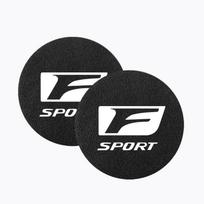 YMGDU1 2Pcs Car Coaster PVC Logo Water Cup Pad Anti Slip Mat Accessories For Lexus F SPORT LBX NX RX 350h 450h ES UX 300e GS GX IS LS