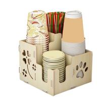 Multi-Cell Disposable Paper Cup Storage Shelf Large Capacity Space Saving Coffee Cup Holder Durable Paper Cup Dispenser