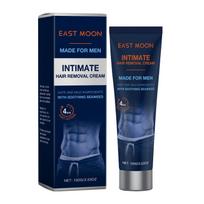 Men's Hair Removal Cream Nourishing Painless Non Irritating Growth Inhibitor Smooth Portable Body Hair Removal Lotion Skin Care blue