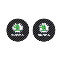 mhwql6 Car Coaster Waterproof Non-Slip Mat Water Cup Slot Decorate For Skoda Octavia 2 3 Fabia A7 Rapid Superb Kamiq Kodiaq Accessories