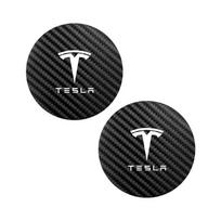 YNHCU1 2Pcs Car Water Cup Mat Suede Non-Slip Coaster Accessories For Tesla Model 3 Y S X Cybertruck Juguete Roadster Coil Bonina SpaceX