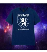 Scotland We'll Be Coming Word Cup Football Kids/Adults Unisex Top T-shirt Tee S