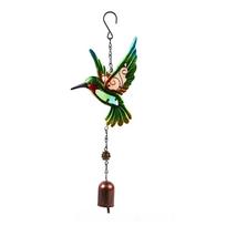 Garden Decoration Metal Hummingbird Wind Chime Creative Vintage Bell Pendant Exquisite Hanging Decoration Tree
