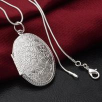 Fashion Carving Locket Pendant Chain Choker karoliai