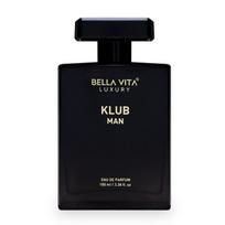 Prabangūs KLUB Man Eau De Parfum kvepalai vyrams su citrina, rože ir vanile|Muskusinis ir aštrus ilgai išliekantis Premium EDP aromatas, 100 ml 100 ml