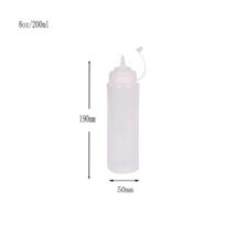 1 vnt pagardų išspaudžiami buteliai salotų padažo dozatorius Kečupo garstyčios su dangteliais alyvuogių aliejaus buteliuko virtuvės įtaisas White 200ml/8oz