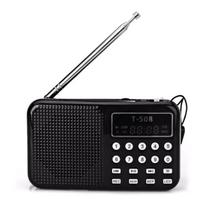 Mini Portable Radio Handheld FM Radio Supports USB TF MP3 Music Player Outdoor Indoor Speaker Rechargeable with Cable Dropship juoda