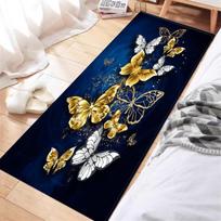 Drugelio rašto kilimas miegamajam, moderniam virtuvės kilimėlių komplektui, kempinės sugeriantis grindų kilimėlis vonios kambariui 40x60cm 1pcs