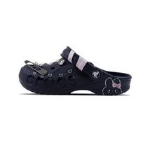 Crocs Baya EVA Pink Strap Love Shoes Beya Beach Hand-Drawn Sweet Cartoon Niche Versatile Campus Style Hole Shoes Unisex Same Black 36-37 juoda