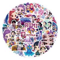 55pcs/Set Kpop Demon Hunters Stickers Anime Game Cartoon Decals DIY Scrapbook Phone Fridge Luggage Skateboard Bike Toys