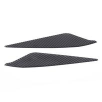 For Porsche Taycan -2024 Soft Carbon Fiber Car Headlights Decor Lamp Eyebrow Trim Stickers Exteriors Car Accessories Carbon Fiber
