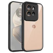 Skaidrus silikoninis dėklas Motorola Edge 60 Neo edge60 Neo PC galinis TPU buferis smūgiams atsparus skaidrus telefono dėklas dangtelis Motorola Edge 60 Neo juoda