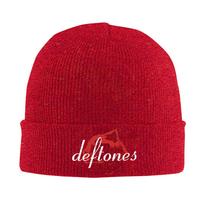 Deftones Band Beanie Hat Knitted Skull Caps For Women Unisex  Winter Warm Skullies Knitted Caps One Size black