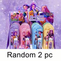 New K-POP Demon Hunters Mechanical Pencil Set Lead Refills Cartoon Writing Pens School Supplies Gift Kids Fans with 0.5mm for Kid Friendly