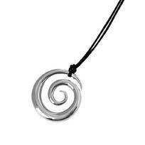 Elegant Spirals Sturdy Metal Pendant Necklace Accessory for Versatile Styling in Casual Gatherings and Date Nights 1 gray