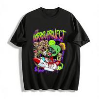 The Horror Project Dark Cartoon Parody Graphic Casual Tee Pure cotton T-shirt XXS