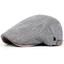 Vyriškos Retro Herringbone Tinklelio Newsboy Kepurės Britų Tapytojų Kepurės Pavasario Ir Rudens Reguliuojama Plokščia Kepurė Hip Hop Beretės
