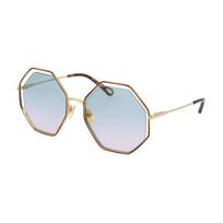 Chloe Chic Classic Street Style Versatile Sunglasses Women sunglasses Gold CH0046S-002 Gold,58
