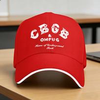 Cbgb Omfug Casual Baseball Cap Summer  Trucker Hat  Hiking Fishing Hip Hop Hats UnisexTeens Street Style Baseball Caps One Size red